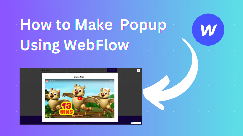 How to make popup using WebFlow